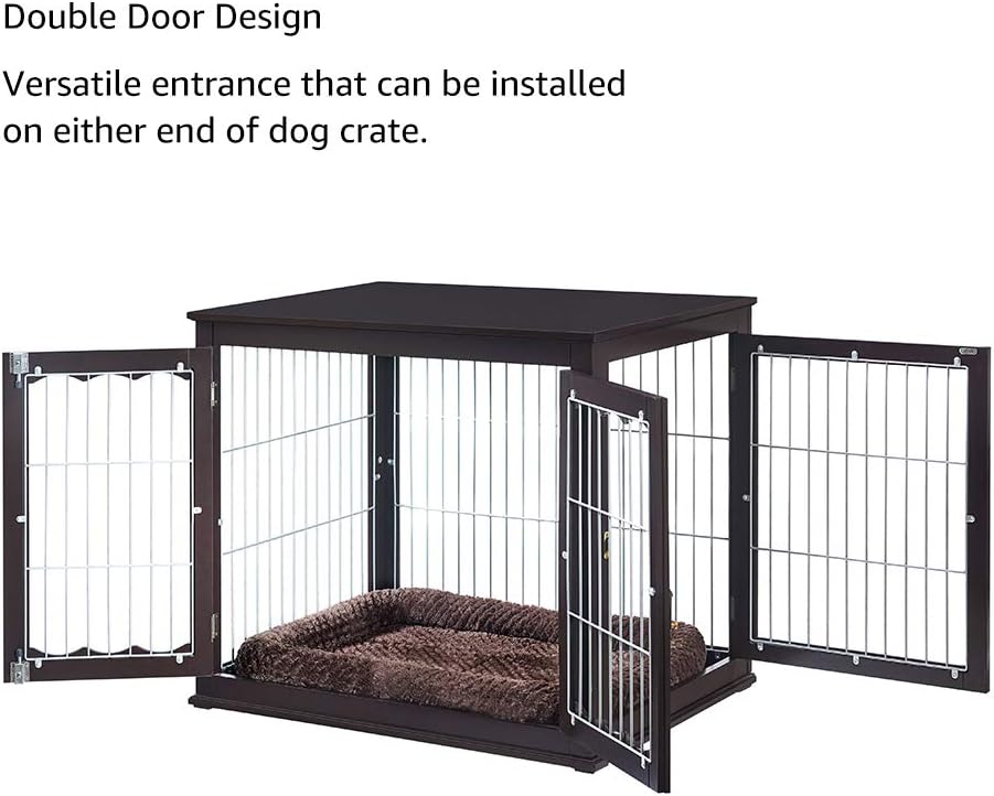 Furniture Style Dog Crate End Table with Cushion