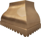 Brass Wall Mount Range Hood 4 Speed LED Lights