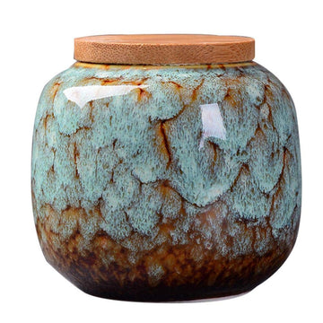 Ceramic Storage Jars, Exquisite Glaze Food Canisters Spice Storage, Tea Caddy Storage, Coffee Jar, Condiment Jar with