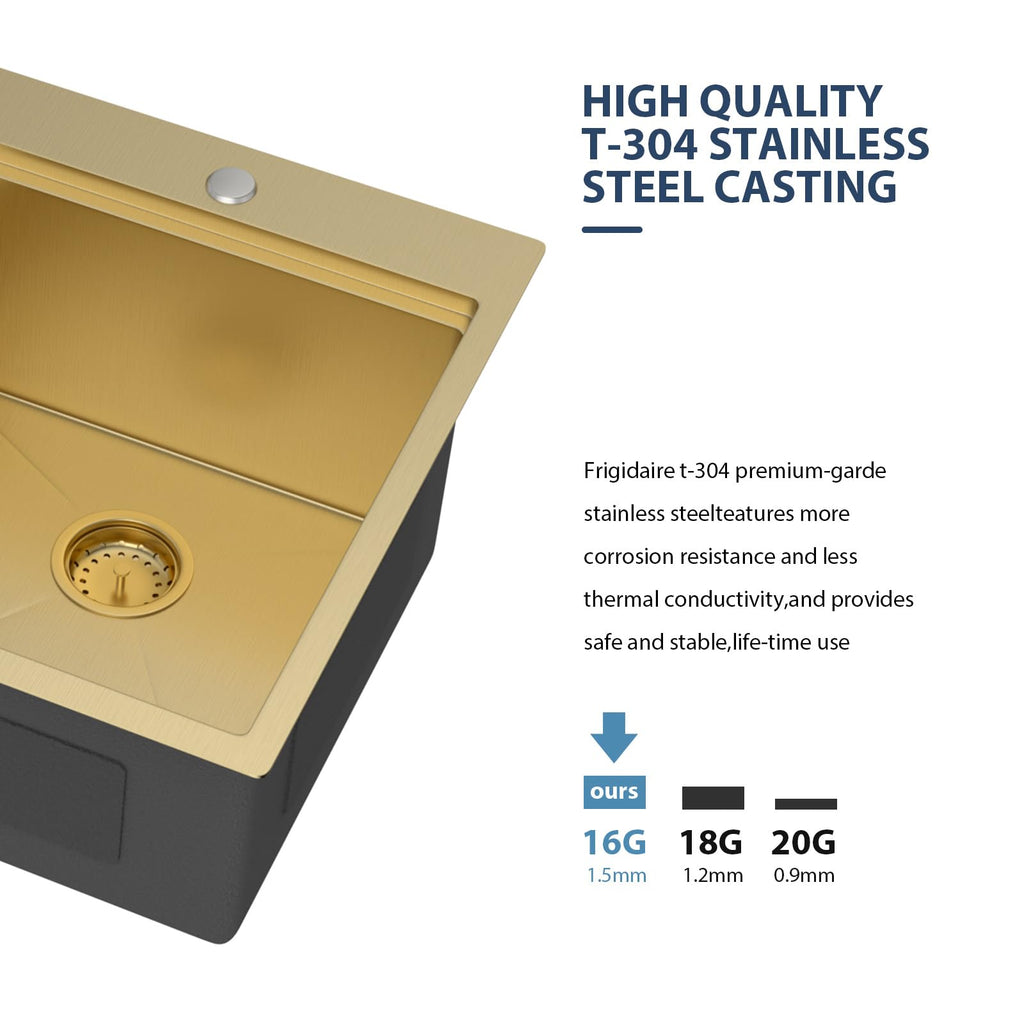 36 Inch Matte Gold Double Bowl Kitchen Sinks