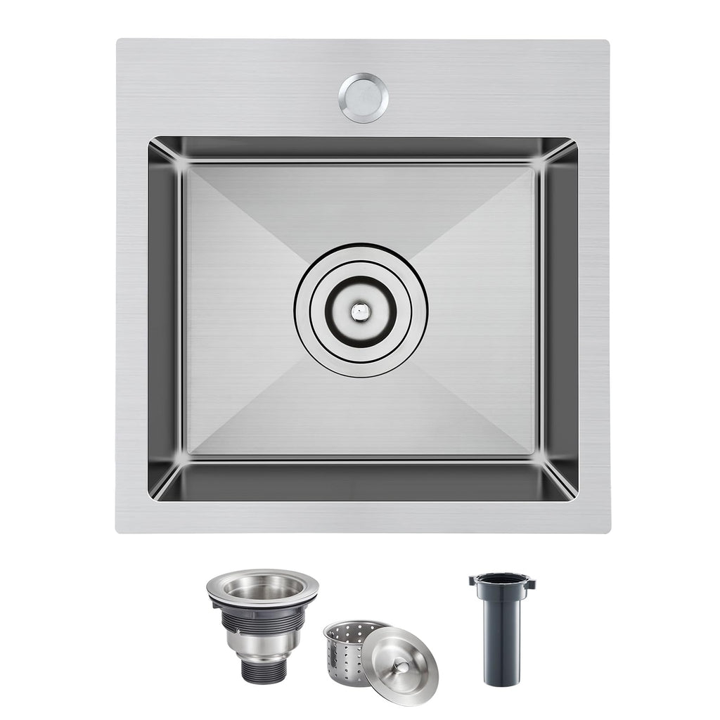 Drop in - 18"×18" Single Bowl Topmount Sink