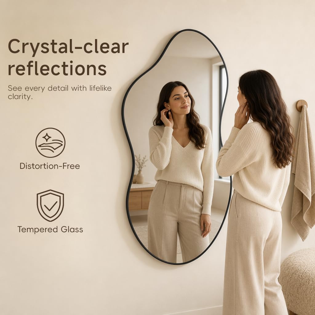 26"x48" Wall Mirror Irregular Mirror Bedroom Entryway