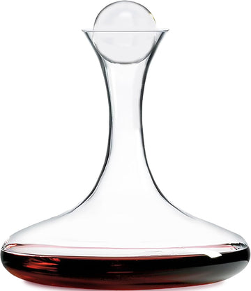 Large Wine Decanter | Hand-Crafted in Europe | 66 FL Oz | Crystal Ground Stopper | Wide Base for Optimal Aeration