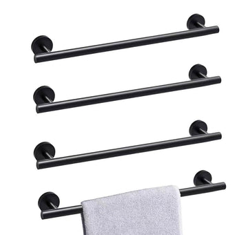 4sets Towel bar Set Includes 4 Packs 24 inch Towel bar, Organize Your Bathroom Towel and More Bathroom