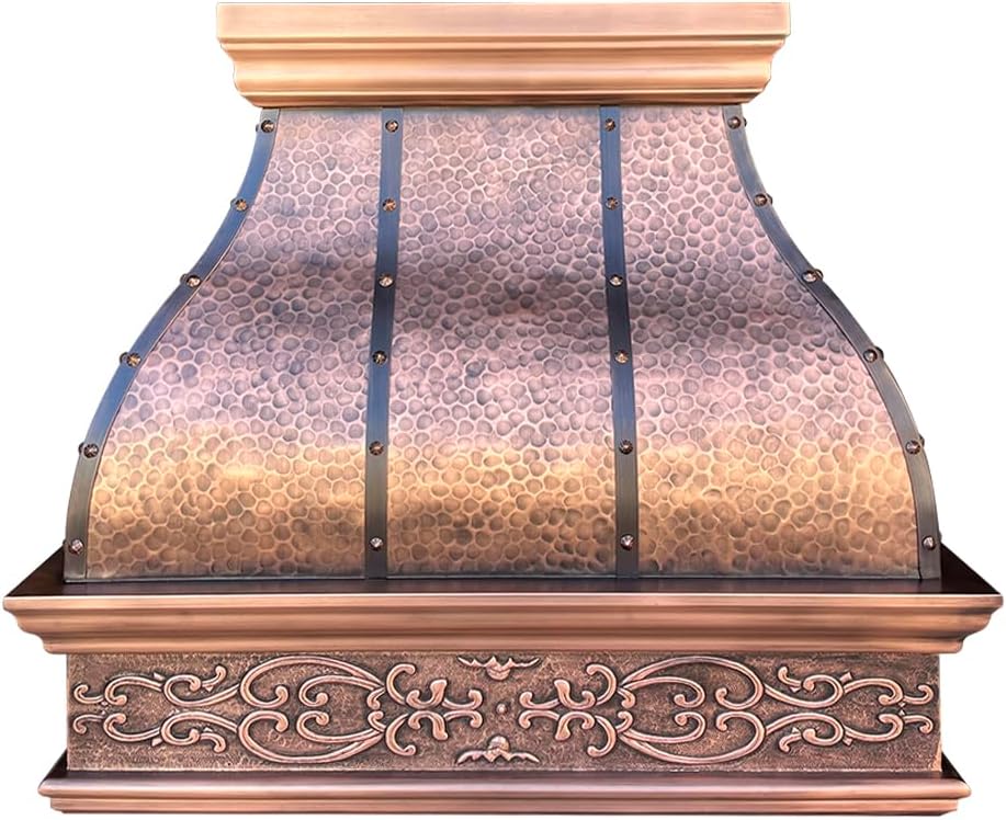 36 Inch Copper Wall Mount Range Hood
