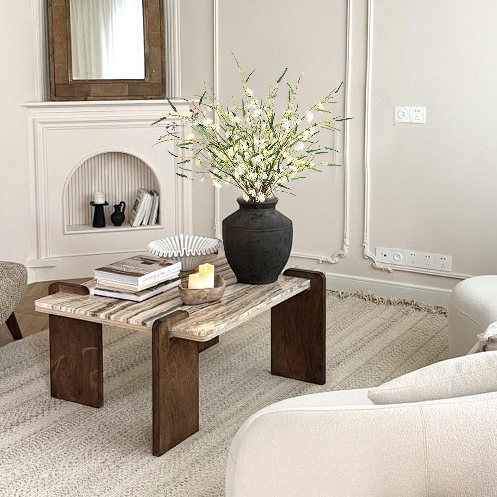 Artificial Plants,3PCS 47" Green Faux Branches for Vase,Faux Greenery Stems Artificial Plants for Shop Garden Office