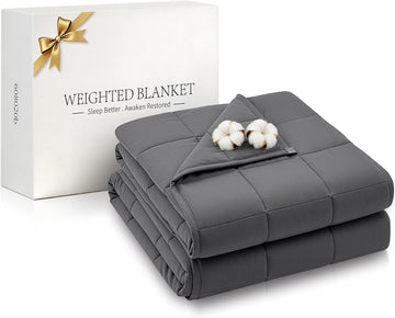 Cooling Weighted Blanket for Adults (10lbs, 48"x72") Heavy Blanket with Premium Glass, Queen Size Perfect for 190-210
