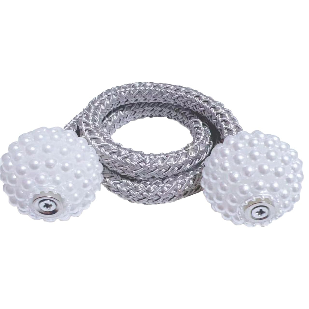 Magnetic Curtain Tiebacks, Curtain Tiebacks Buckles Holdbacks Holders Hooks Clip Decorative Curtain (Grey) - 4 Pack