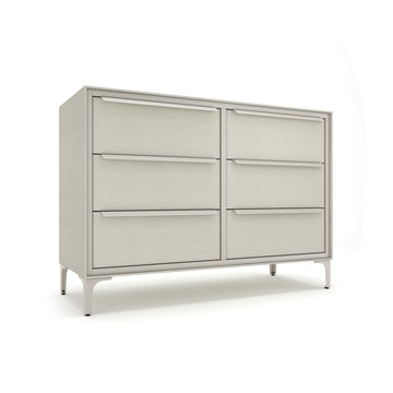 Naima 6-Drawer Premium Fabric Dresser, Waterproof, Beige