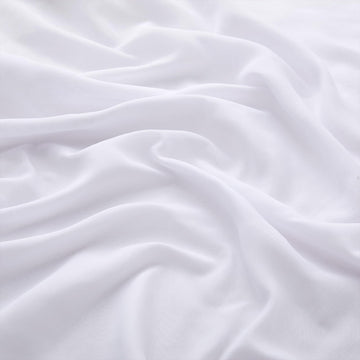 White Chiffon Fabric by The Yard, 1 Yard, 60 Inch
