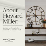 Howard Miller Seeley Mantel Clock - Antique Tabletop Clock with Quartz Movement, Bent Iron Frame, Industrial Style