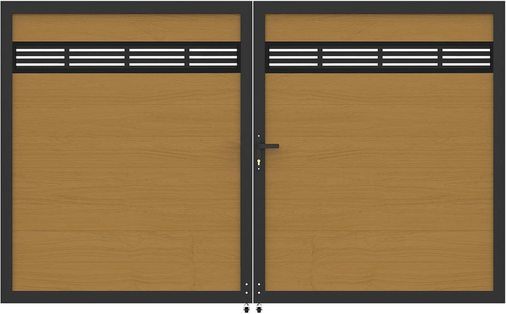 Aluminum Decorative Fence Gate Panel for 6ft(H)*5ft(W) Wood Plastic Composite Privacy Fence Gates - Carved Screen