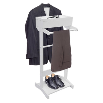 Wood Suit Rack Suit Stand for Man and Women Clothes Valet Suit with Drawer Valet Stands Men Valet White Suit Valet