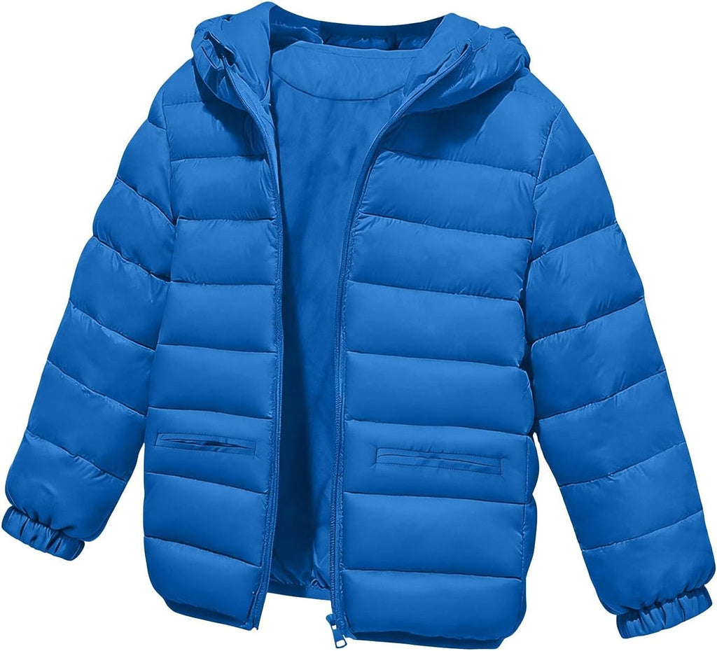 Kids Winter Coat Boys Girls Lightweight Puffer Quilted Jacket with Hood