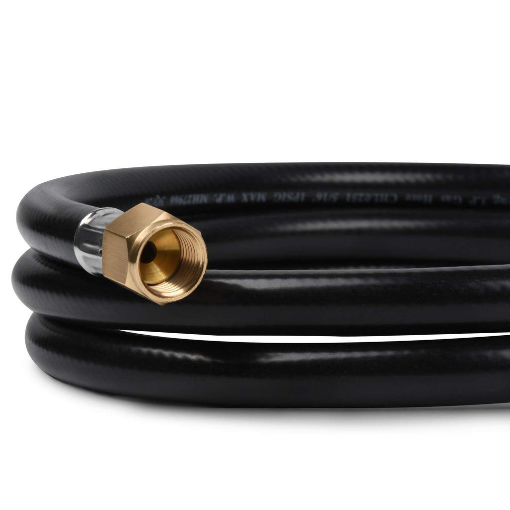 6FT Propane Regulator with Hose, Gas Grill Regulator and Gauge for Most LP Gas Grill, Heater and Fire Pit Table
