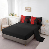 King and Queen Crown Bed in a Bag Queen Comforter Set 7 Piece,Her King and His Queen Bedding Set,Romantic Valentine's