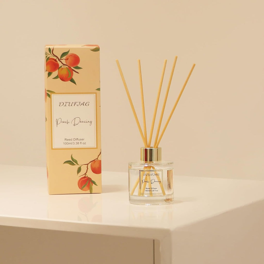 100ml Scent Diffuser with 6 Fiber Sticks, 3.5 oz Reed Diffuser Set