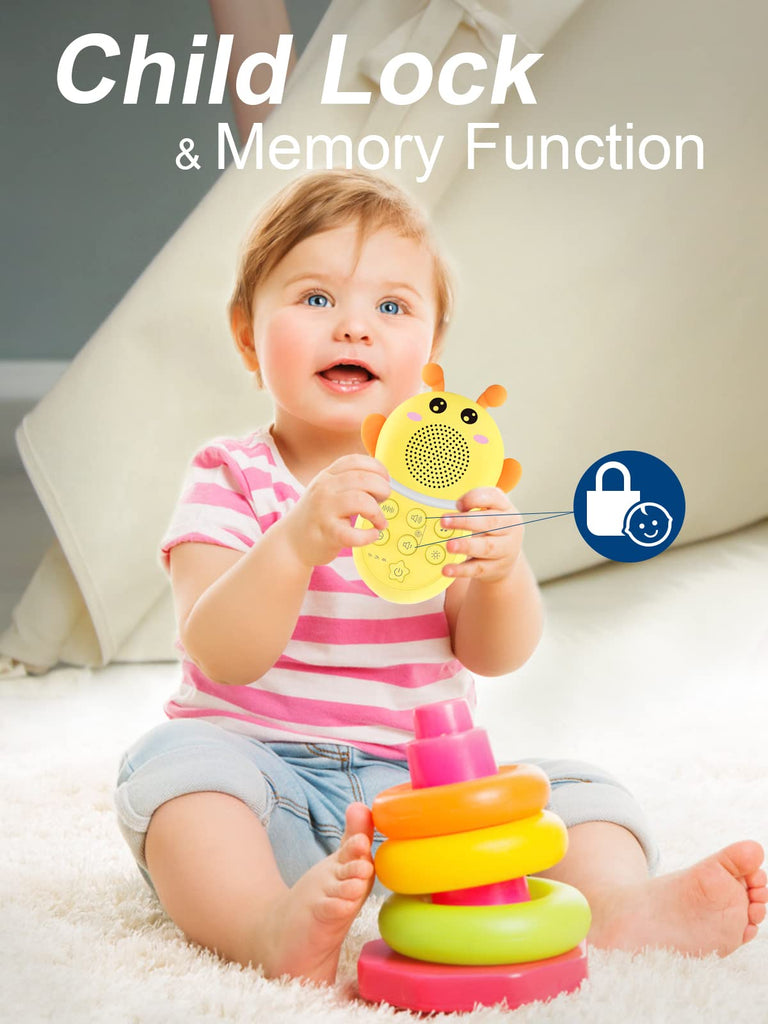 Portable Sound Machine for Baby,White Noise Sound Machine for Babies and Kids,Rechargeable Lullaby Machine with