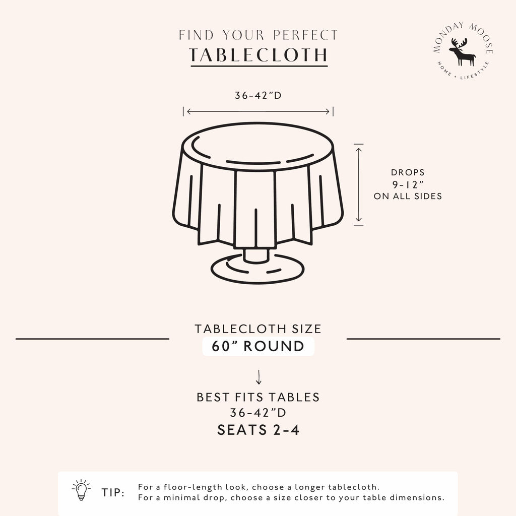 Ruffle Farmhouse Rustic Round Natural Stonewashed Cotton Tablecloth, Restaurant (60" Round, Teal Green)