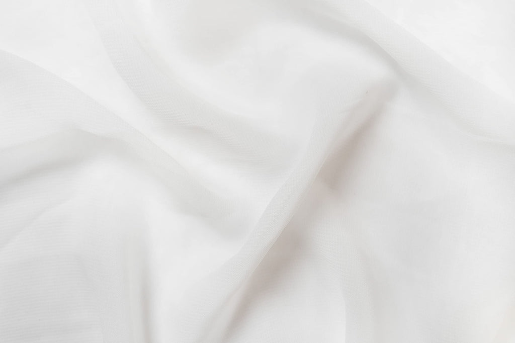 Ivory Chiffon Fabric by The Yard 59" Wide, 5 Yards Continuous