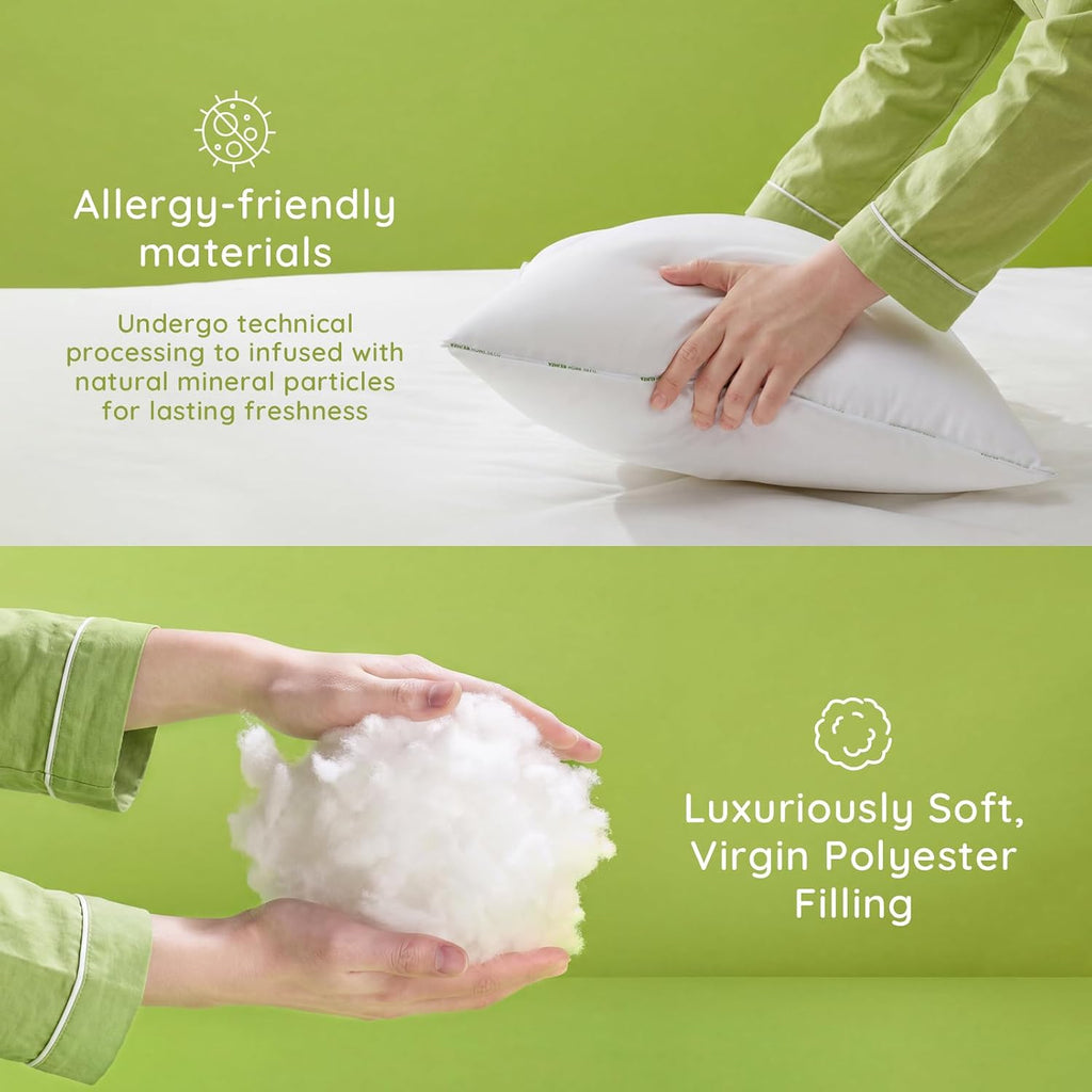 Throw Pillow Inserts,12 x 20 Pillow Insert, Hypoallergenic Pillow - Set of 2