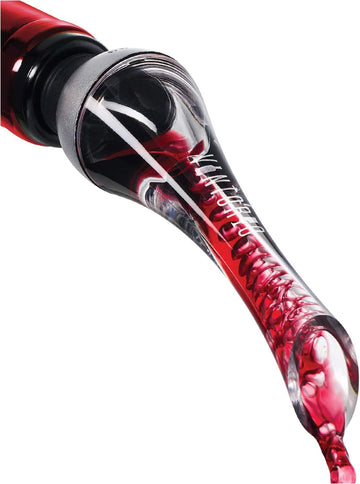 Wine Aerator Pourer - Premium Aerating Pourer and Decanter Spout (Silver)