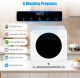 Portable Countertop Dishwasher with 5L Built-in Water Tank, Dishwasher 6 Washing Programs, Glass Door Dishwasher