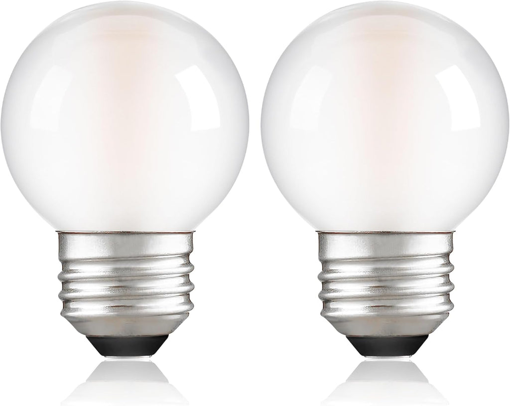 G16.5 E26 dimmable LED filament globe bulb, frosted 2700K, indoor and outdoor, set of 6