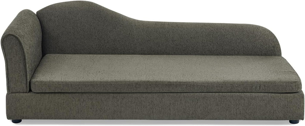 Oversized Pet Sofa for Medium & Large Dogs, Modern Dog Couch with Irregular Wave Backrest & Single Armrest