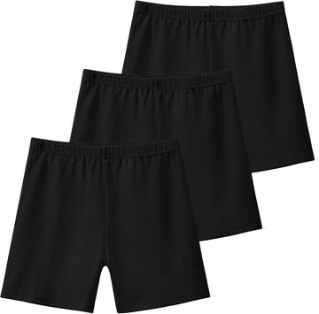 Girls Bike Shorts Cotton Cartwheel Dance Under Dress Shorts for Kids