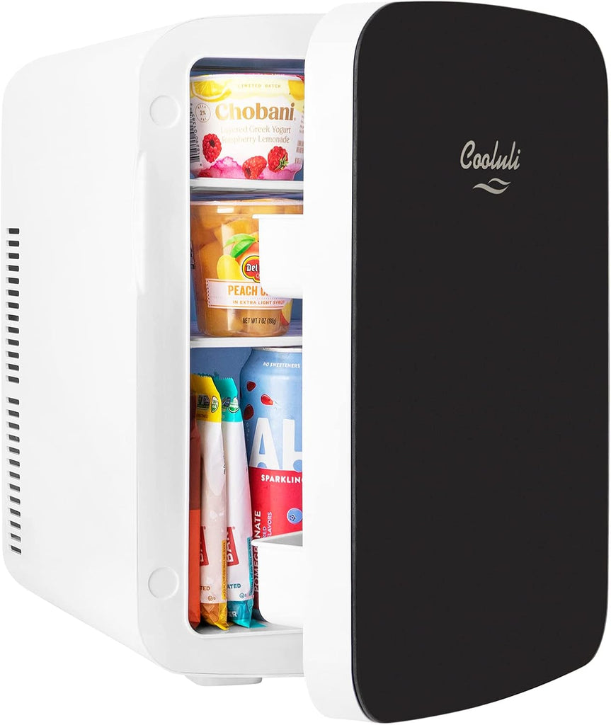 15L Mini Fridge for Bedroom - Car, Office Desk & College Dorm Room - 12v Portable Cooler & Warmer for Food, Drinks