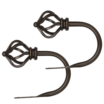 Curtain Drapery Holdbacks for Wall, 2 Pack Bronze Curtain Tiebacks