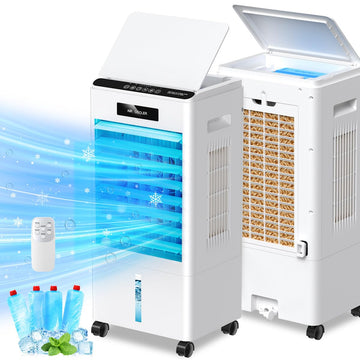 Portable Air Conditioners, 3-in-1 AC Cooling Fan 3 modes 3-Speed with Remote Control & 4 Ice Boxes