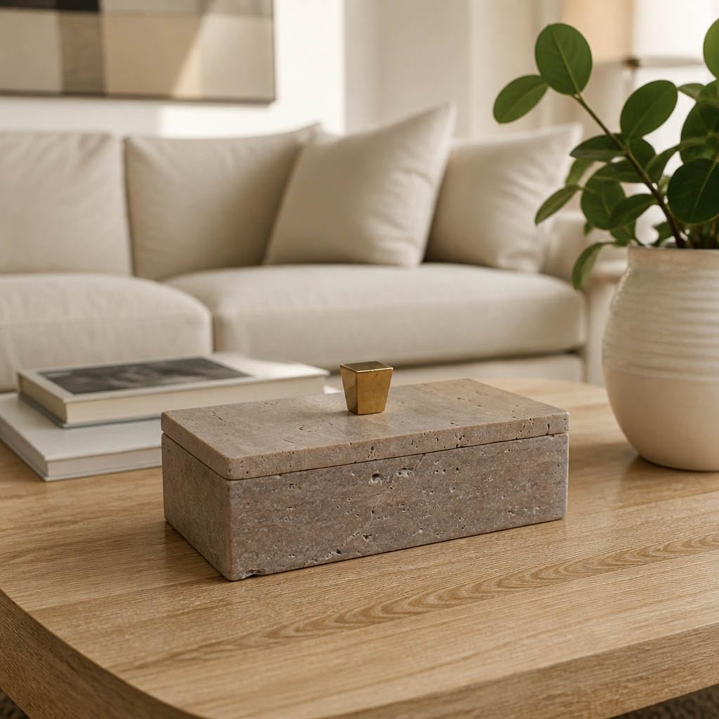 Decorative Box with Lid Decor - Sophisticated Storage Box and Home Organizer for Accessories - Perfect Keepsake