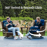 4-Piece Wicker Outdoor Patio Furniture Set for Backyard, Garden & Porch