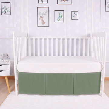 Box Pleated Crib Bed Skirt Premium 100% Cotton 800 Thread Count Nursery Crib Toddler Bedding Crib Bedskirt for Baby