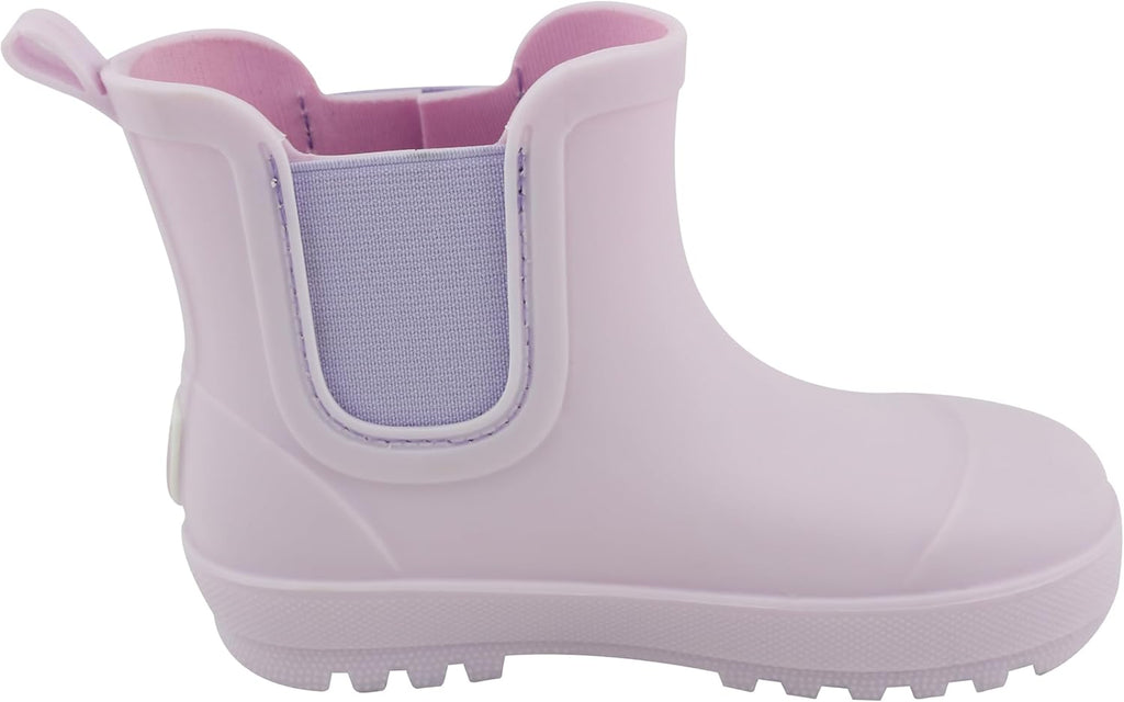 Toddler and Kids' Chelsea Rain Boots, Waterproof Rubber Rainboot, Girls/Boys Light Water Shoes for Muddy Park/Hiking