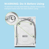 24" Washer and Dryer Combo 2.7 cu.ft 26lbs Washing Machine Steam Care, Overnight Dry, No Shaking Front Load
