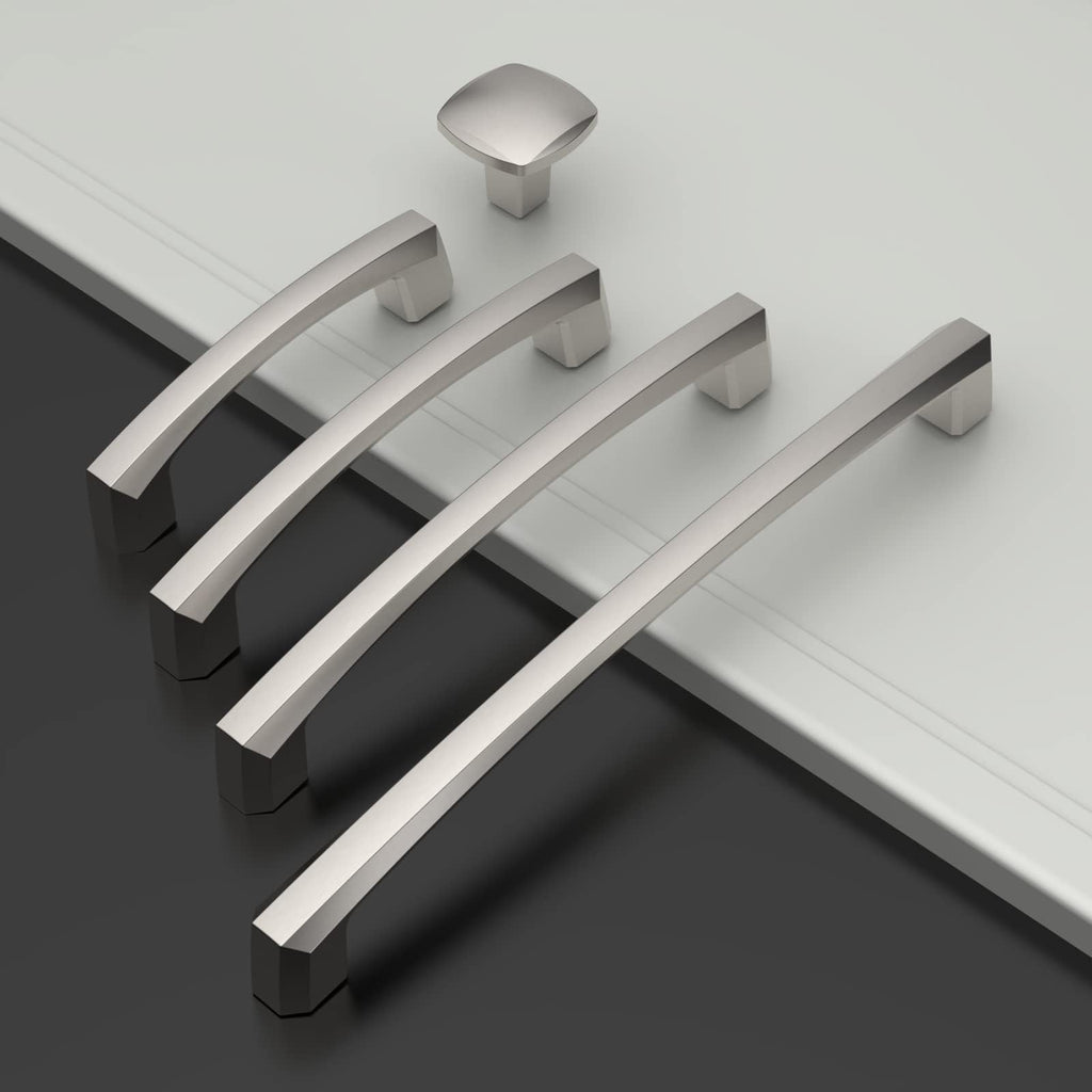 10 Pack Brushed Satin Nickel Cabinet Pulls 7.5 Inch(192MM) Hole Centers Kitchen Cabinet Handles Hardware
