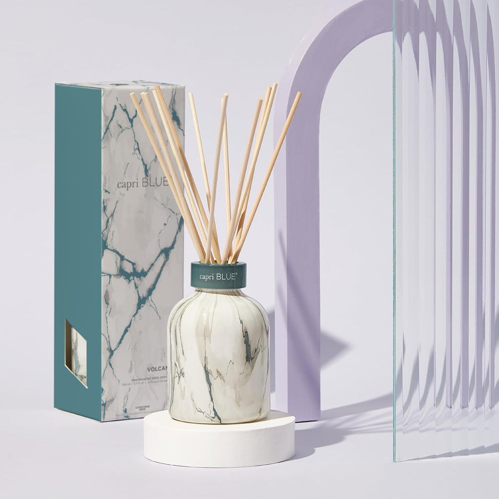Modern Marble Reed Diffuser Set - Includes Reed Diffuser Sticks, Scented Oil & Glass Bottle - Luxury Scents Decor &