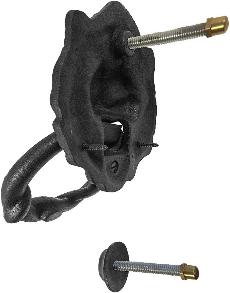 Pack of 2 Cast Iron Lion Door Knocker Black Finish 6.25" Front Entry Hardware