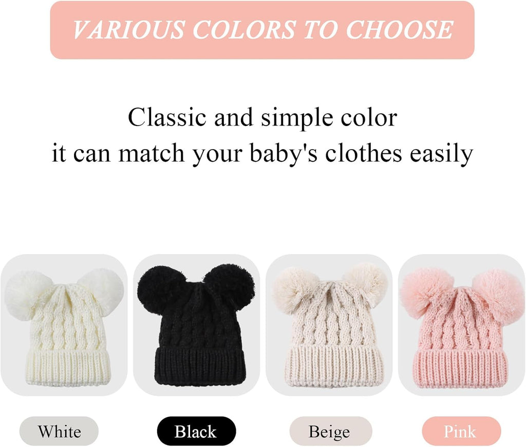 Baby Girl Beanie Winter Baby Boy Hat Infant Toddler Cold Pom Hat