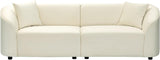 87.50" Velvet Curved Oversized 2 Seater Sofa, Upholstered Couch Chair, Soft Seating Lounge Sofa