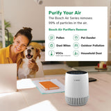Air Purifier for Home, Small Spaces (Covers, 500-sq ft), 2-in-1 Filter for Pollen, Smoke, Dust, Dand
