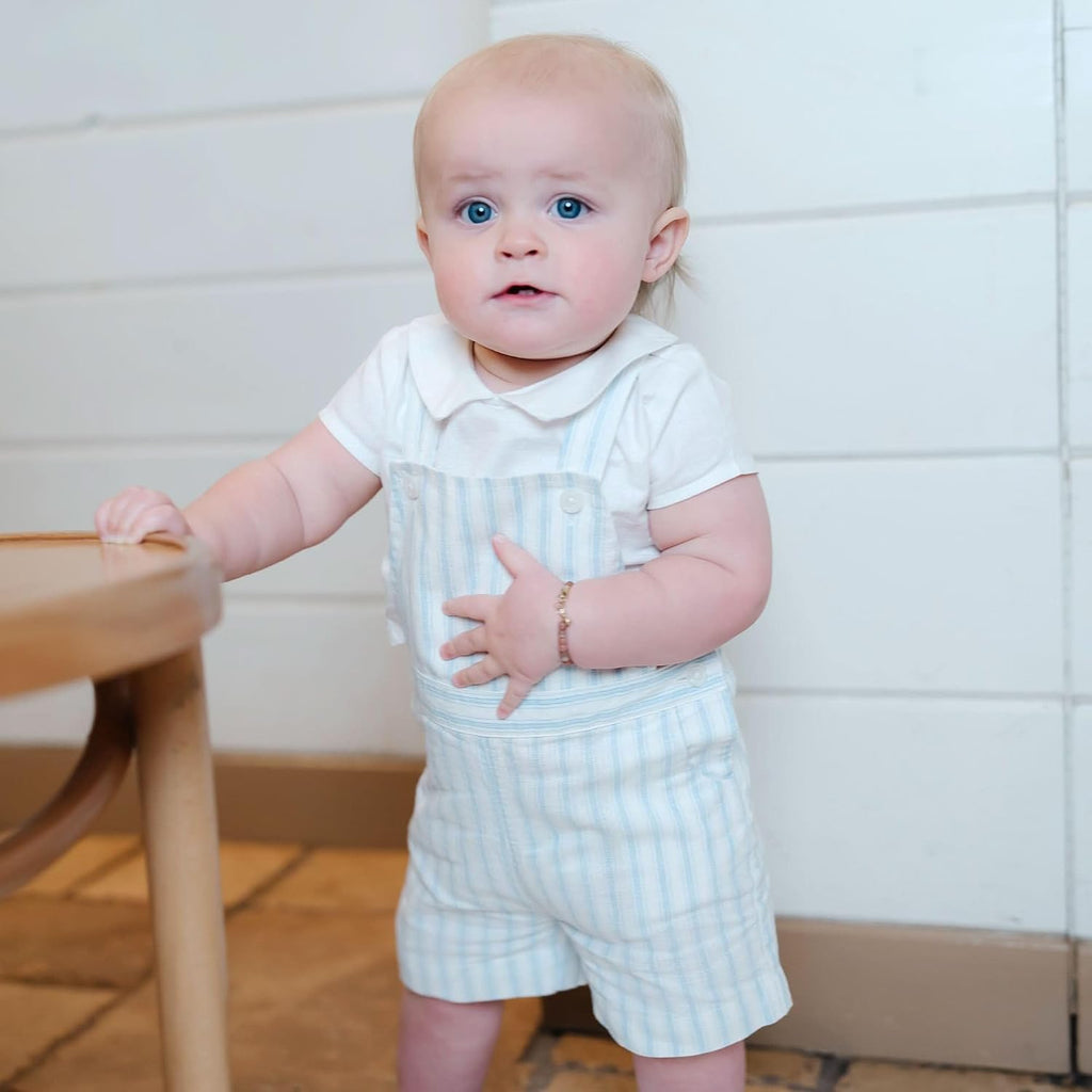 Kids' Layette Baby Boy Woven Bodysuit and Overall Piece Set
