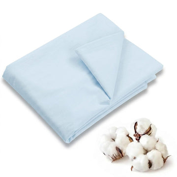 100% Cotton Muslin Fabric by the Yard, Light Blue Cloth 2 Yards