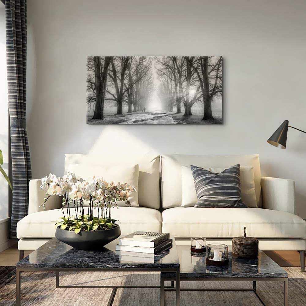 Wall Art Bedroom Black and White Wall Decor Forest Wall Pictures Tree Canvas Prints Art Landscape Painting Modern
