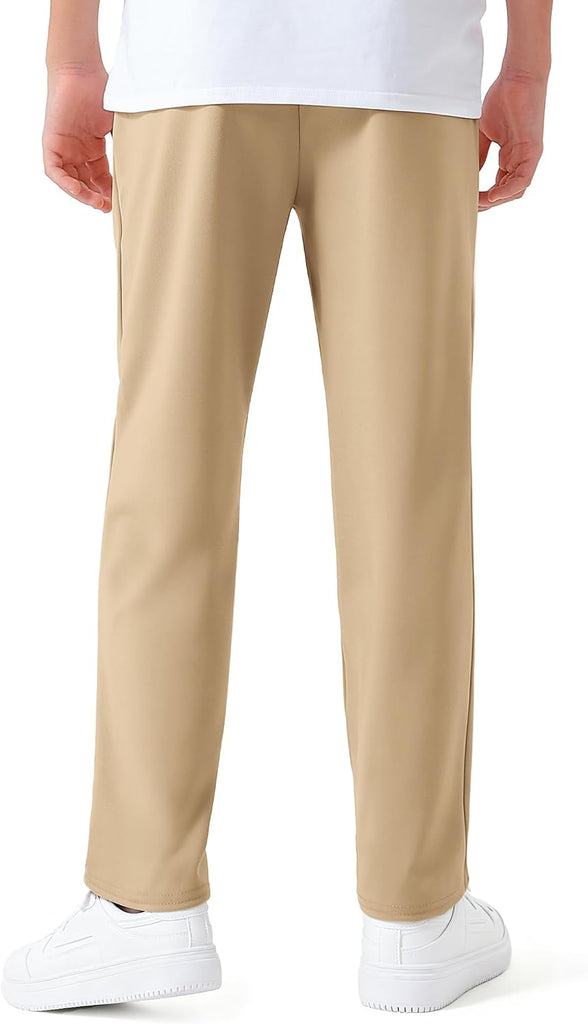 Boys Athletic Pants Tapered Joggers School Uniform Cloth