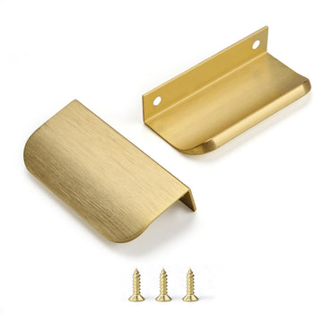 Edge Finger Tab Pull for cabinets Kitchen Concealed Drawer pulls Aluminum Hidden Door Handle Home 10 Pack Modern