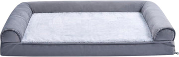 Living Room Couch Dog Bed with Premium Foam, Non-Slip Bottom, Removable Washable Cover, Pressure-Relief Support